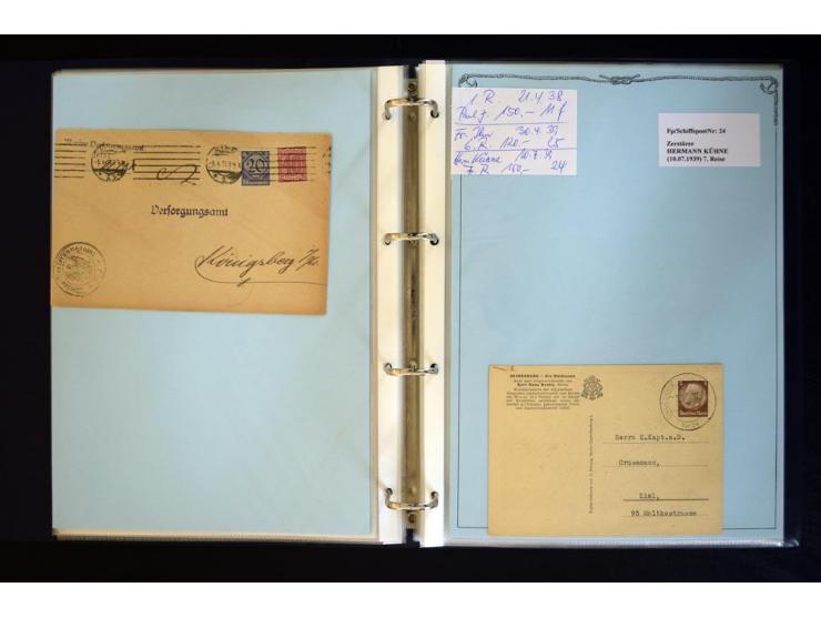 1920/1944, umfangreiche Sammlung "Marine-Schiffspost" mit über 100 Briefen und Karten mit entsprechenden Schiffspost-Stempeln