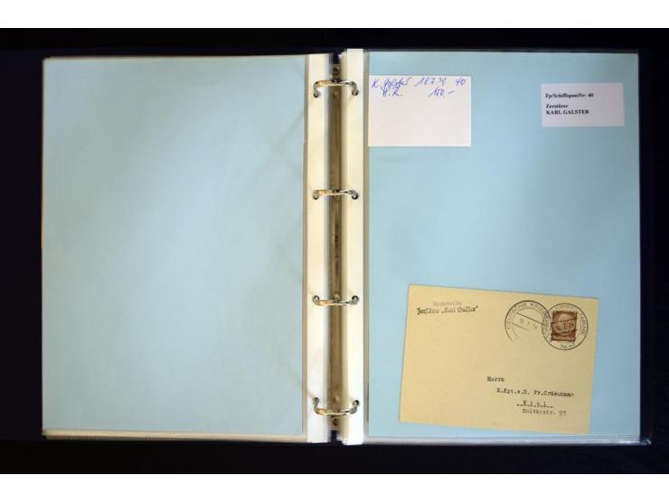 1920/1944, umfangreiche Sammlung "Marine-Schiffspost" mit über 100 Briefen und Karten mit entsprechenden Schiffspost-Stempeln