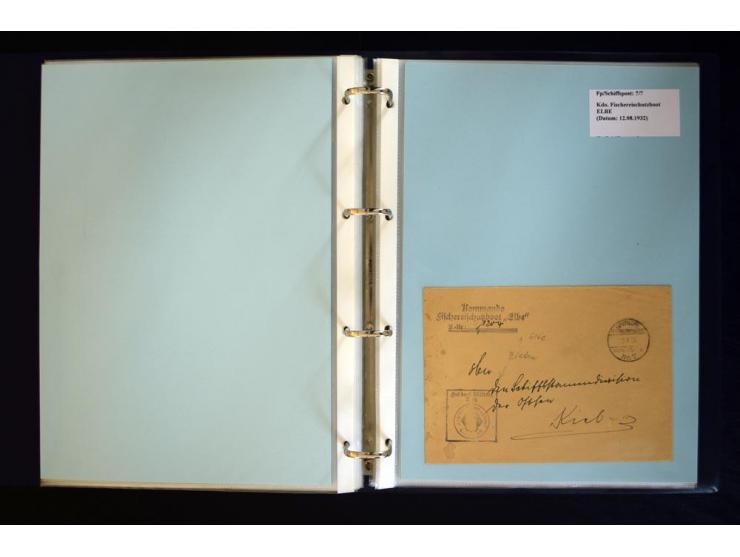 1920/1944, umfangreiche Sammlung "Marine-Schiffspost" mit über 100 Briefen und Karten mit entsprechenden Schiffspost-Stempeln