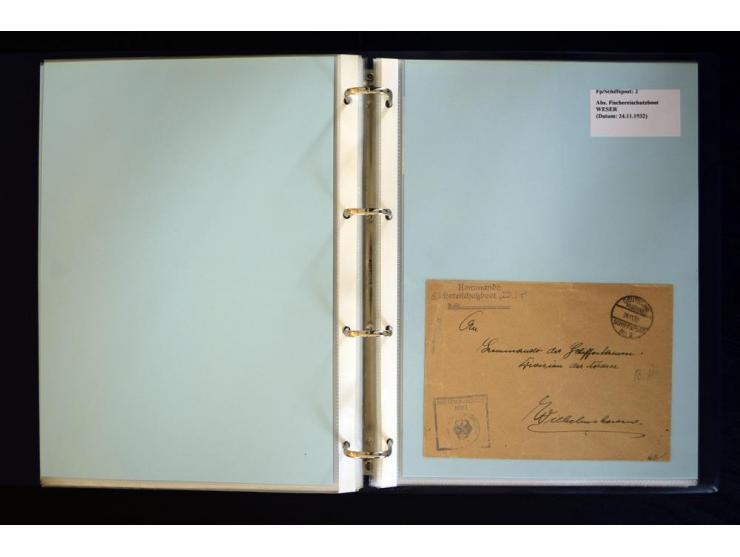 1920/1944, umfangreiche Sammlung "Marine-Schiffspost" mit über 100 Briefen und Karten mit entsprechenden Schiffspost-Stempeln