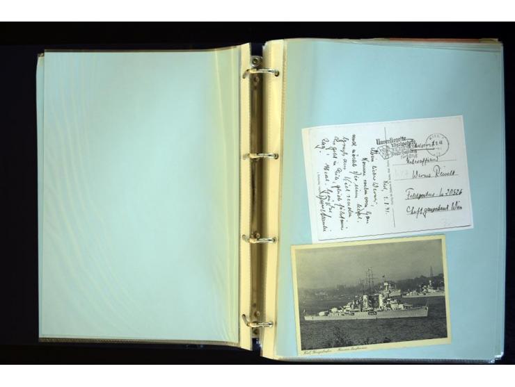1920/1944, umfangreiche Sammlung "Marine-Schiffspost" mit über 100 Briefen und Karten mit entsprechenden Schiffspost-Stempeln