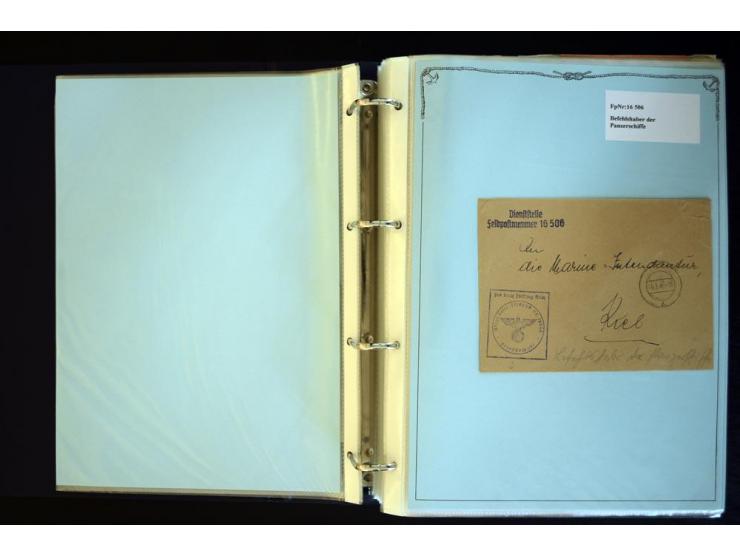 1920/1944, umfangreiche Sammlung "Marine-Schiffspost" mit über 100 Briefen und Karten mit entsprechenden Schiffspost-Stempeln