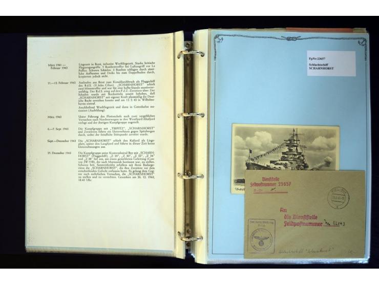 1920/1944, umfangreiche Sammlung "Marine-Schiffspost" mit über 100 Briefen und Karten mit entsprechenden Schiffspost-Stempeln
