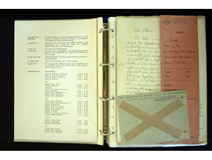 1920/1944, umfangreiche Sammlung "Marine-Schiffspost" mit über 100 Briefen und Karten mit entsprechenden Schiffspost-Stempeln
