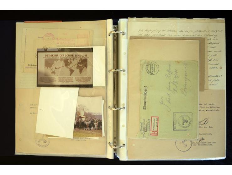 1920/1944, umfangreiche Sammlung "Marine-Schiffspost" mit über 100 Briefen und Karten mit entsprechenden Schiffspost-Stempeln