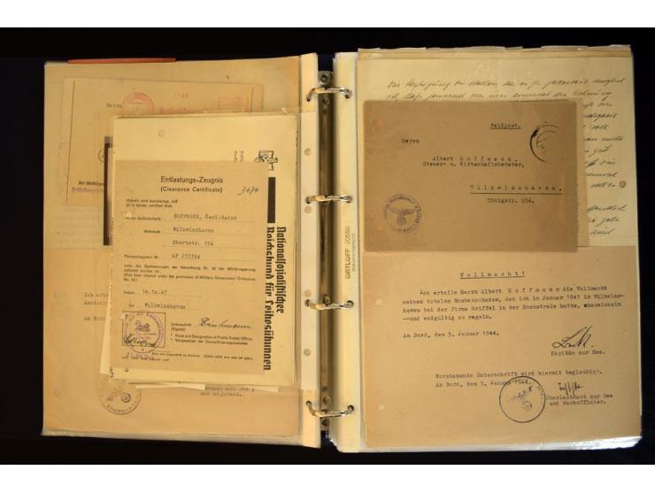 1920/1944, umfangreiche Sammlung "Marine-Schiffspost" mit über 100 Briefen und Karten mit entsprechenden Schiffspost-Stempeln