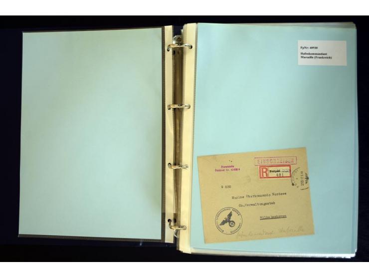 1920/1944, umfangreiche Sammlung "Marine-Schiffspost" mit über 100 Briefen und Karten mit entsprechenden Schiffspost-Stempeln