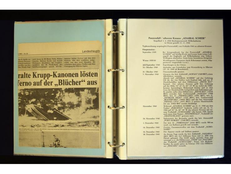 1920/1944, umfangreiche Sammlung "Marine-Schiffspost" mit über 100 Briefen und Karten mit entsprechenden Schiffspost-Stempeln