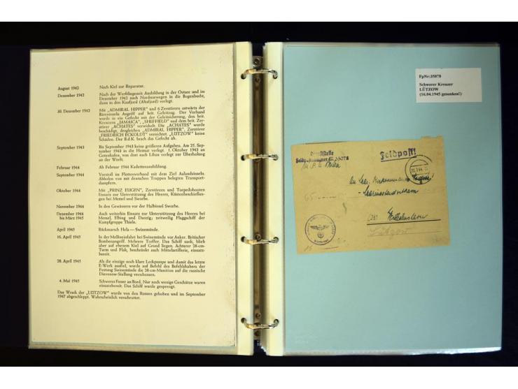 1920/1944, umfangreiche Sammlung "Marine-Schiffspost" mit über 100 Briefen und Karten mit entsprechenden Schiffspost-Stempeln