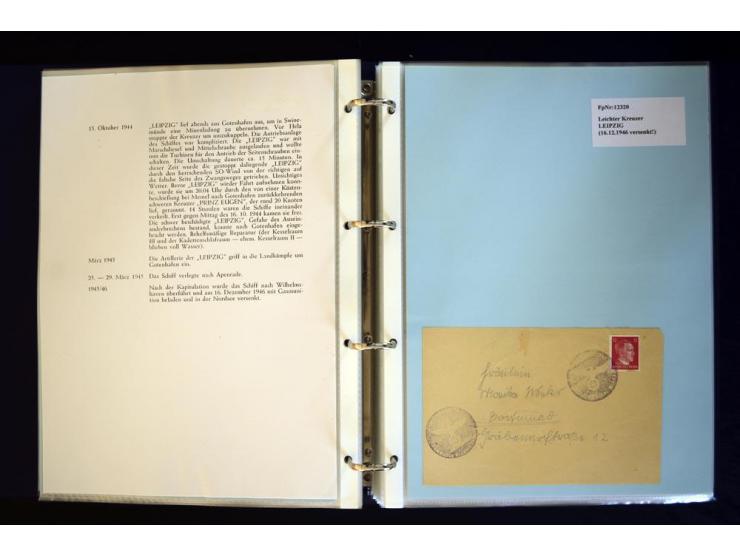 1920/1944, umfangreiche Sammlung "Marine-Schiffspost" mit über 100 Briefen und Karten mit entsprechenden Schiffspost-Stempeln
