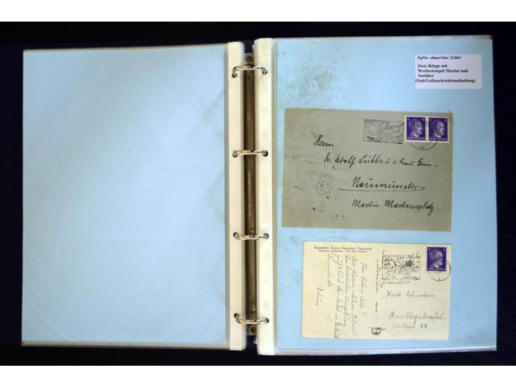 1920/1944, umfangreiche Sammlung "Marine-Schiffspost" mit über 100 Briefen und Karten mit entsprechenden Schiffspost-Stempeln