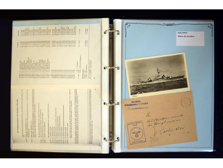 1920/1944, umfangreiche Sammlung "Marine-Schiffspost" mit über 100 Briefen und Karten mit entsprechenden Schiffspost-Stempeln