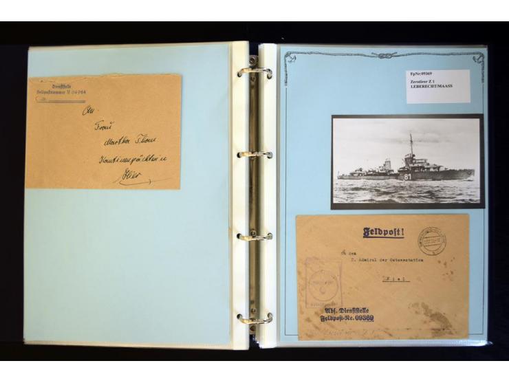 1920/1944, umfangreiche Sammlung "Marine-Schiffspost" mit über 100 Briefen und Karten mit entsprechenden Schiffspost-Stempeln