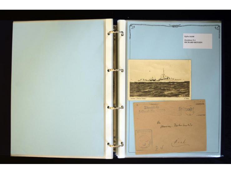 1920/1944, umfangreiche Sammlung "Marine-Schiffspost" mit über 100 Briefen und Karten mit entsprechenden Schiffspost-Stempeln