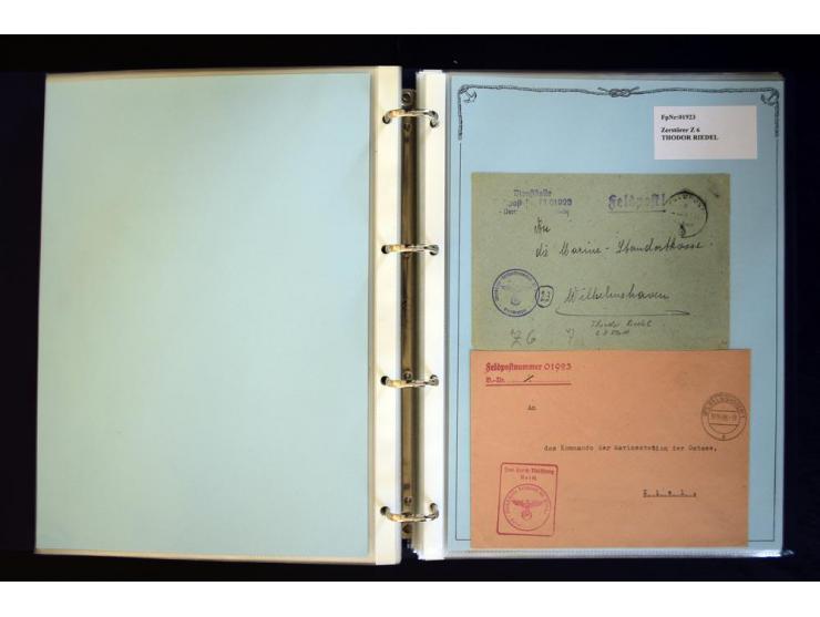 1920/1944, umfangreiche Sammlung "Marine-Schiffspost" mit über 100 Briefen und Karten mit entsprechenden Schiffspost-Stempeln