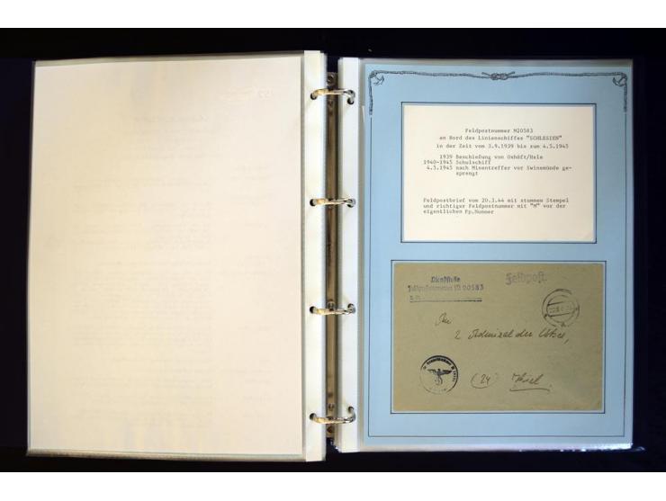 1920/1944, umfangreiche Sammlung "Marine-Schiffspost" mit über 100 Briefen und Karten mit entsprechenden Schiffspost-Stempeln