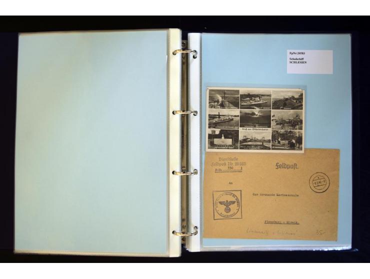 1920/1944, umfangreiche Sammlung "Marine-Schiffspost" mit über 100 Briefen und Karten mit entsprechenden Schiffspost-Stempeln