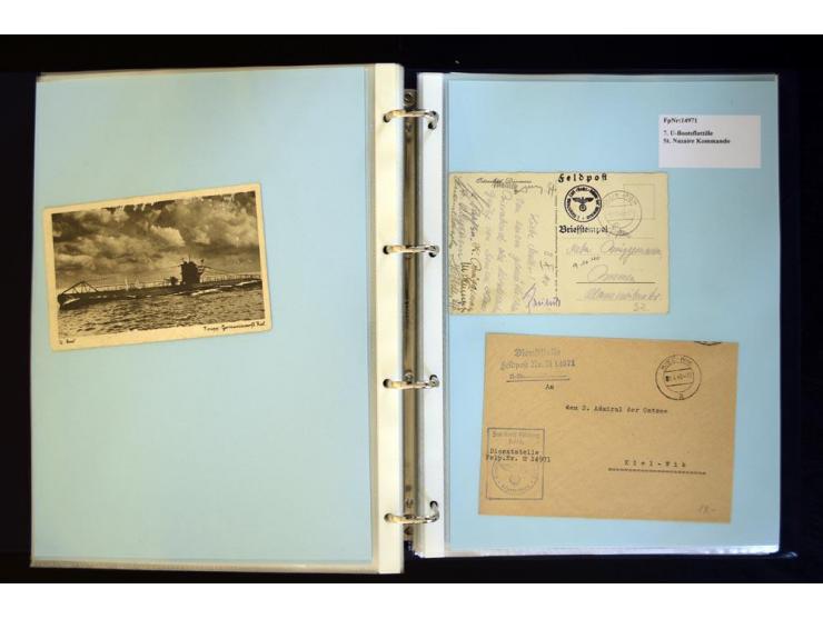 1920/1944, umfangreiche Sammlung "Marine-Schiffspost" mit über 100 Briefen und Karten mit entsprechenden Schiffspost-Stempeln