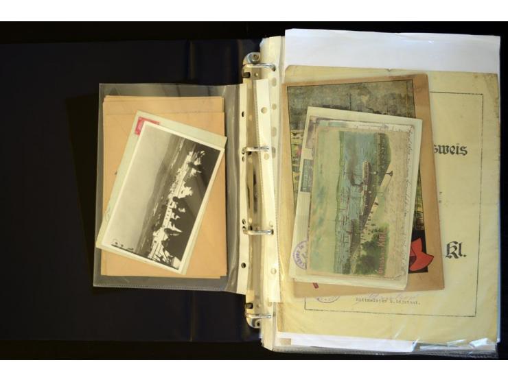 1920/1944, umfangreiche Sammlung "Marine-Schiffspost" mit über 100 Briefen und Karten mit entsprechenden Schiffspost-Stempeln