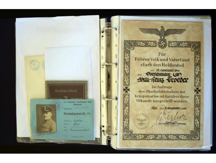 1920/1944, umfangreiche Sammlung "Marine-Schiffspost" mit über 100 Briefen und Karten mit entsprechenden Schiffspost-Stempeln