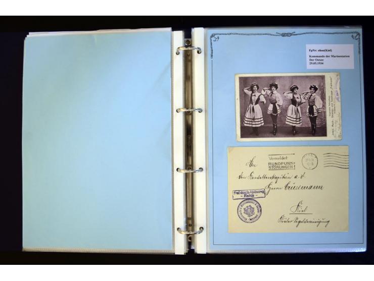 1920/1944, umfangreiche Sammlung "Marine-Schiffspost" mit über 100 Briefen und Karten mit entsprechenden Schiffspost-Stempeln