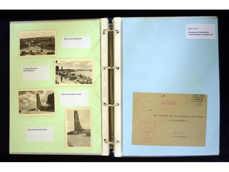 1920/1944, umfangreiche Sammlung "Marine-Schiffspost" mit über 100 Briefen und Karten mit entsprechenden Schiffspost-Stempeln