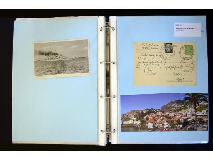 1920/1944, umfangreiche Sammlung "Marine-Schiffspost" mit über 100 Briefen und Karten mit entsprechenden Schiffspost-Stempeln