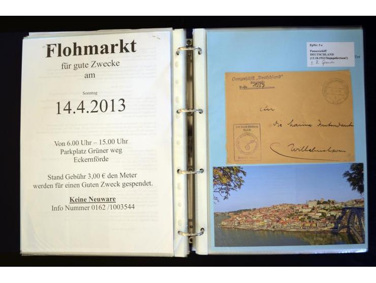 1920/1944, umfangreiche Sammlung "Marine-Schiffspost" mit über 100 Briefen und Karten mit entsprechenden Schiffspost-Stempeln