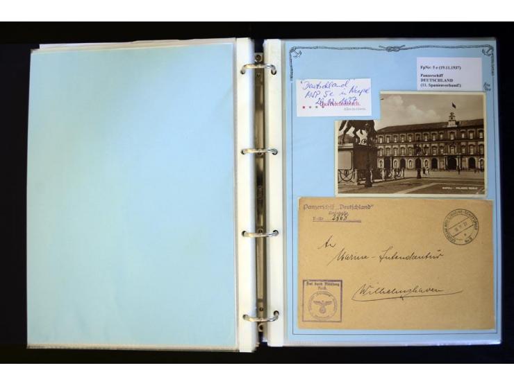 1920/1944, umfangreiche Sammlung "Marine-Schiffspost" mit über 100 Briefen und Karten mit entsprechenden Schiffspost-Stempeln