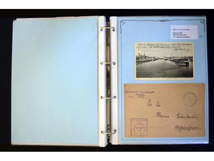 1920/1944, umfangreiche Sammlung "Marine-Schiffspost" mit über 100 Briefen und Karten mit entsprechenden Schiffspost-Stempeln