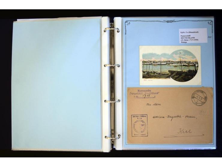 1920/1944, umfangreiche Sammlung "Marine-Schiffspost" mit über 100 Briefen und Karten mit entsprechenden Schiffspost-Stempeln