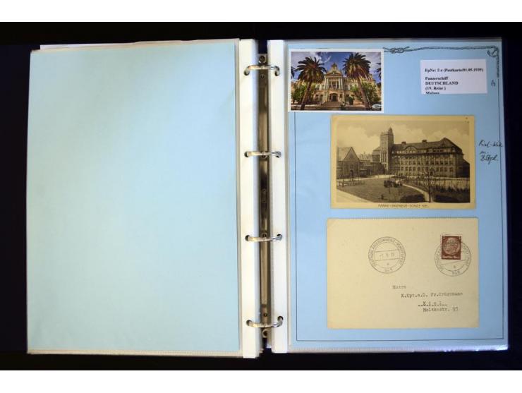 1920/1944, umfangreiche Sammlung "Marine-Schiffspost" mit über 100 Briefen und Karten mit entsprechenden Schiffspost-Stempeln
