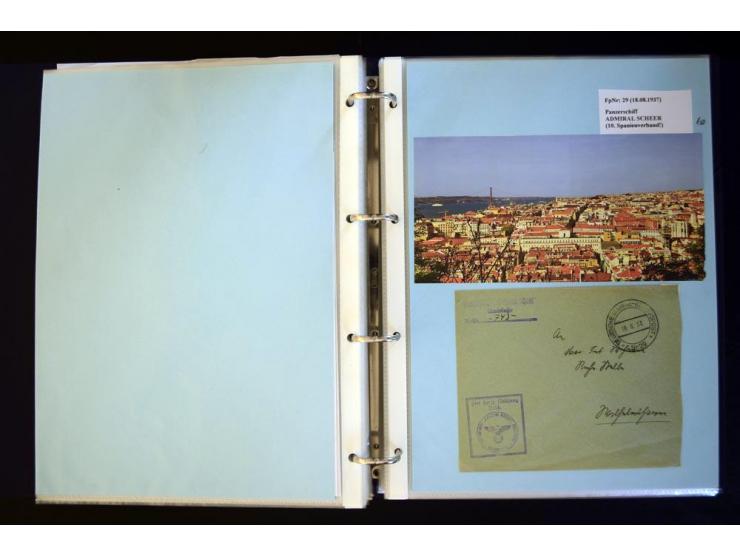 1920/1944, umfangreiche Sammlung "Marine-Schiffspost" mit über 100 Briefen und Karten mit entsprechenden Schiffspost-Stempeln