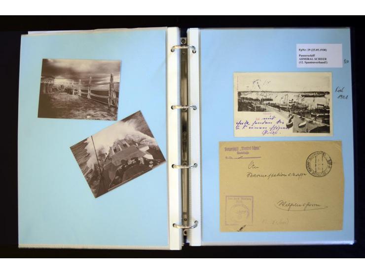 1920/1944, umfangreiche Sammlung "Marine-Schiffspost" mit über 100 Briefen und Karten mit entsprechenden Schiffspost-Stempeln