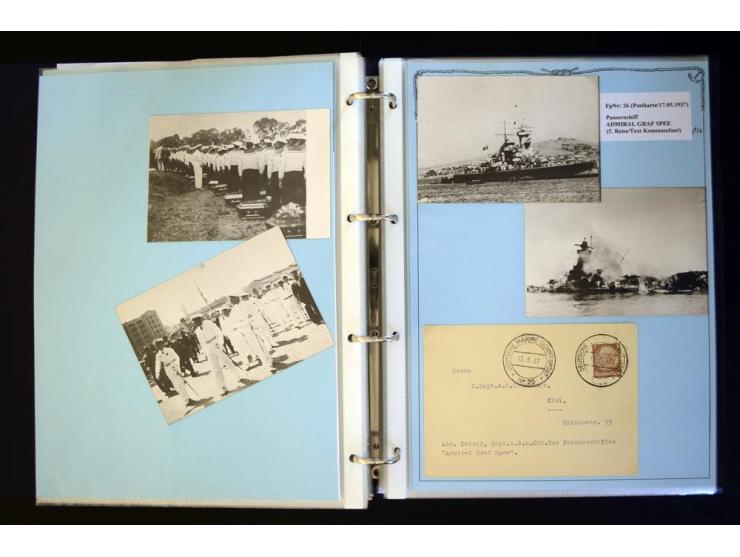 1920/1944, umfangreiche Sammlung "Marine-Schiffspost" mit über 100 Briefen und Karten mit entsprechenden Schiffspost-Stempeln
