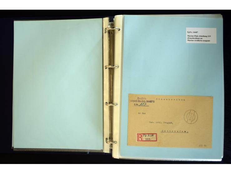 1920/1944, umfangreiche Sammlung "Marine-Schiffspost" mit über 100 Briefen und Karten mit entsprechenden Schiffspost-Stempeln