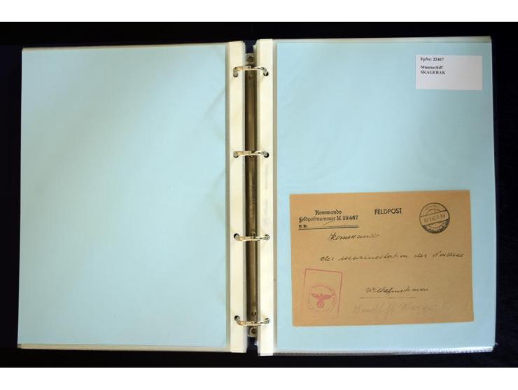 1920/1944, umfangreiche Sammlung "Marine-Schiffspost" mit über 100 Briefen und Karten mit entsprechenden Schiffspost-Stempeln