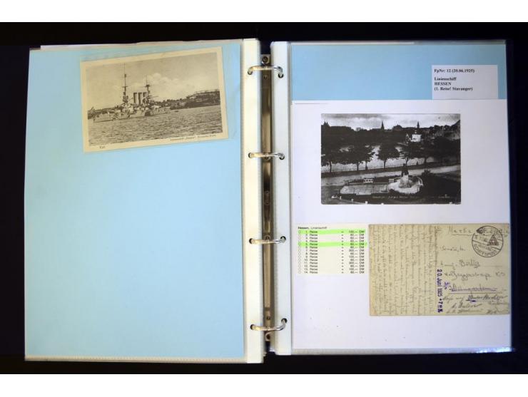 1920/1944, umfangreiche Sammlung "Marine-Schiffspost" mit über 100 Briefen und Karten mit entsprechenden Schiffspost-Stempeln