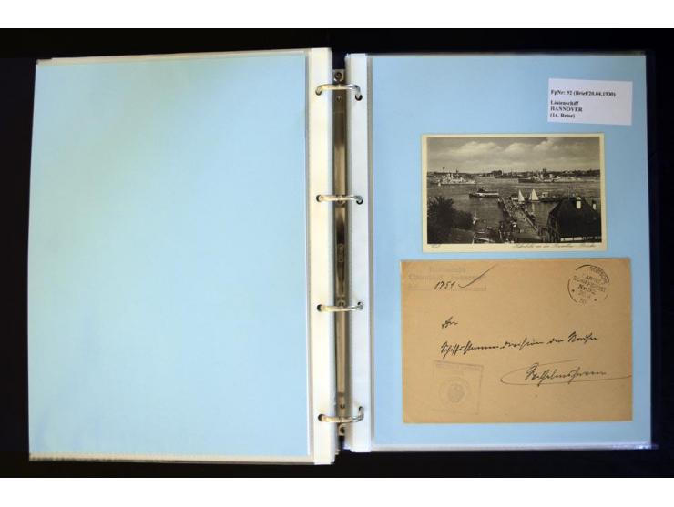 1920/1944, umfangreiche Sammlung "Marine-Schiffspost" mit über 100 Briefen und Karten mit entsprechenden Schiffspost-Stempeln