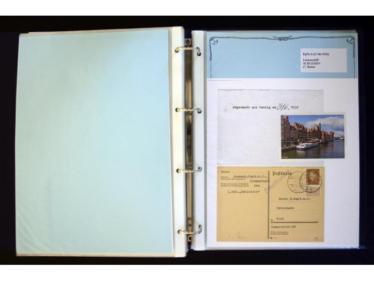 1920/1944, umfangreiche Sammlung "Marine-Schiffspost" mit über 100 Briefen und Karten mit entsprechenden Schiffspost-Stempeln