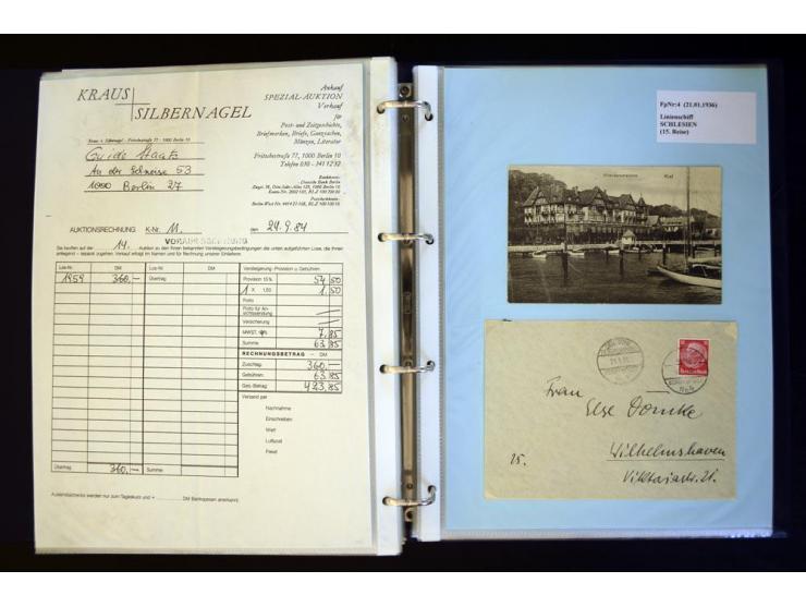 1920/1944, umfangreiche Sammlung "Marine-Schiffspost" mit über 100 Briefen und Karten mit entsprechenden Schiffspost-Stempeln