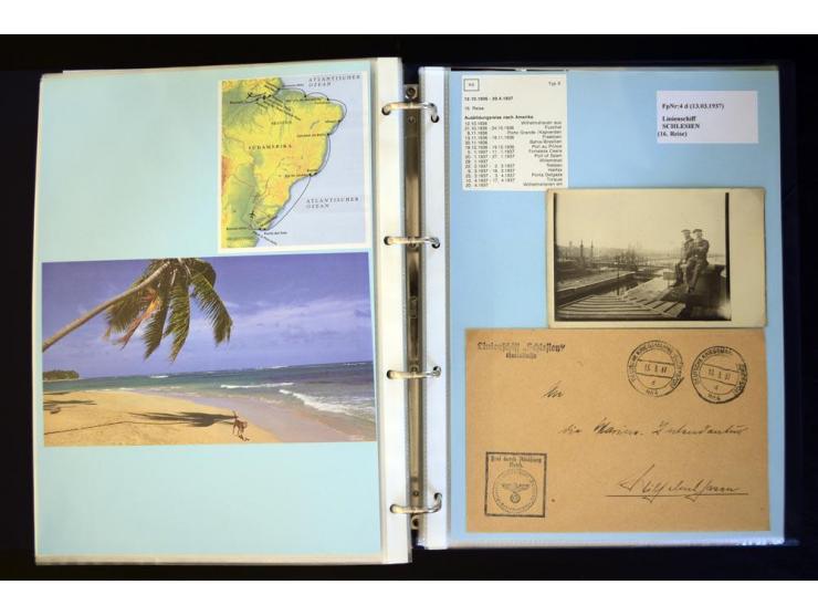 1920/1944, umfangreiche Sammlung "Marine-Schiffspost" mit über 100 Briefen und Karten mit entsprechenden Schiffspost-Stempeln