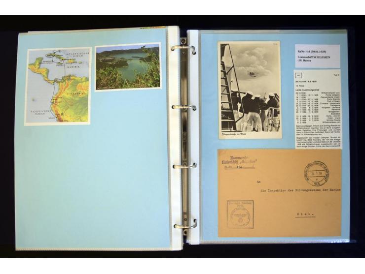 1920/1944, umfangreiche Sammlung "Marine-Schiffspost" mit über 100 Briefen und Karten mit entsprechenden Schiffspost-Stempeln