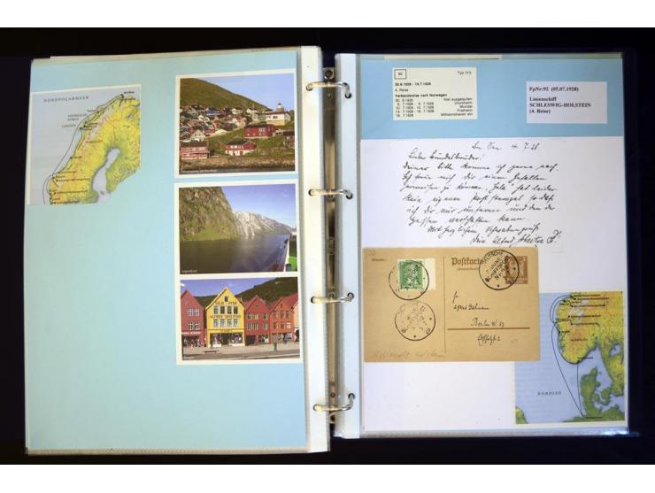 1920/1944, umfangreiche Sammlung "Marine-Schiffspost" mit über 100 Briefen und Karten mit entsprechenden Schiffspost-Stempeln