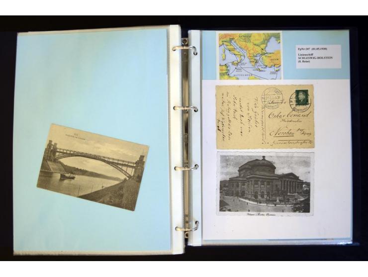 1920/1944, umfangreiche Sammlung "Marine-Schiffspost" mit über 100 Briefen und Karten mit entsprechenden Schiffspost-Stempeln