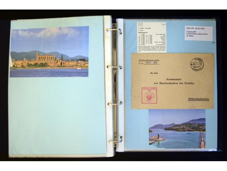 1920/1944, umfangreiche Sammlung "Marine-Schiffspost" mit über 100 Briefen und Karten mit entsprechenden Schiffspost-Stempeln