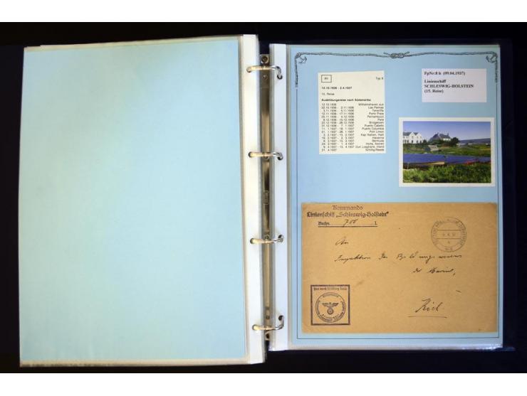 1920/1944, umfangreiche Sammlung "Marine-Schiffspost" mit über 100 Briefen und Karten mit entsprechenden Schiffspost-Stempeln