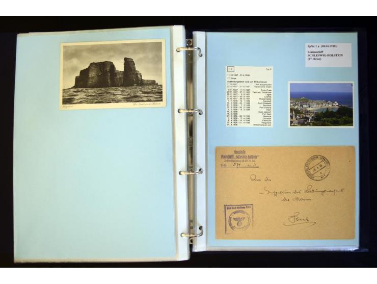 1920/1944, umfangreiche Sammlung "Marine-Schiffspost" mit über 100 Briefen und Karten mit entsprechenden Schiffspost-Stempeln