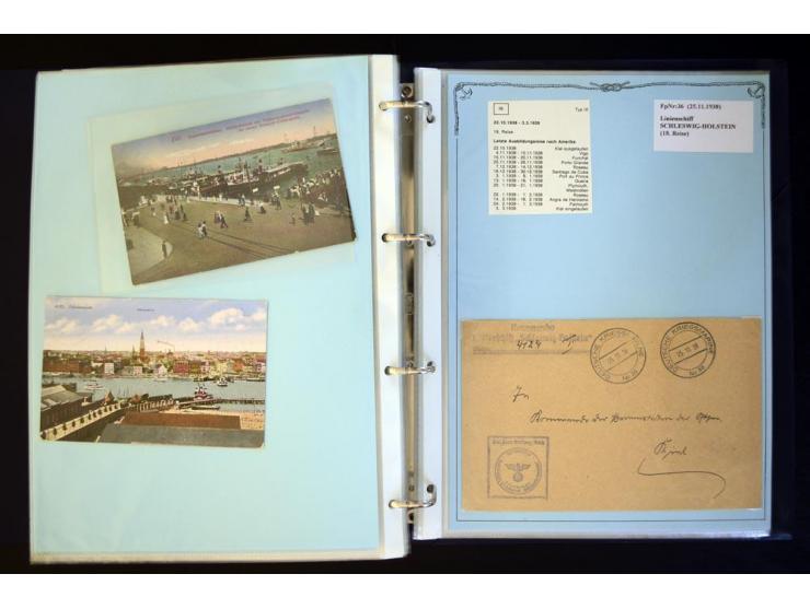 1920/1944, umfangreiche Sammlung "Marine-Schiffspost" mit über 100 Briefen und Karten mit entsprechenden Schiffspost-Stempeln