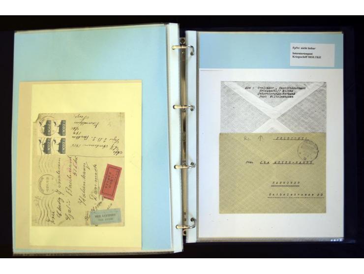 1920/1944, umfangreiche Sammlung "Marine-Schiffspost" mit über 100 Briefen und Karten mit entsprechenden Schiffspost-Stempeln